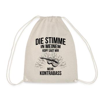Kontrabass Kontrabassspieler Kontrabassist - Turnbeutel - Natur - Vorne