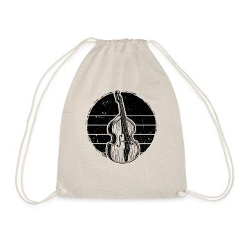 Double bass Double bass player Double bass player - Drawstring Bag - nature - Front