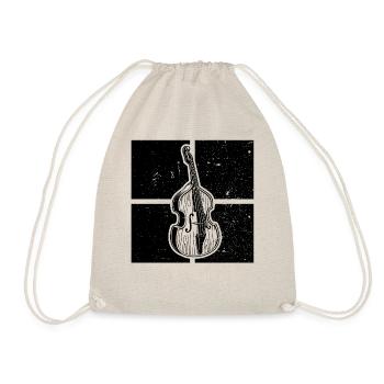 Double bass Double bass player Double bass player - Drawstring Bag - nature - Front