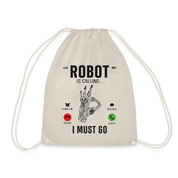 Robot Robotics Engineer Phone - Drawstring Bag - nature - Front