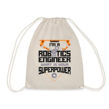 Robot Robotics Engineer Vintage - Drawstring Bag - nature - Front