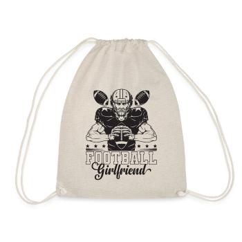 Football girlfriend Football player Proud girlfriend - Drawstring Bag - nature - Front