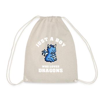 Just A Boy Who Loves Dragons - Drawstring Bag - nature - Front