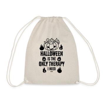 Halloween Therapy lustiger Spruch Geschenk - Turnbeutel - Natur - Vorne
