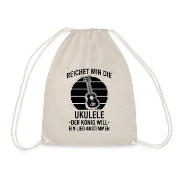Ukulele Ukulele-Spieler Ukulelist - Turnbeutel - Natur - Vorne