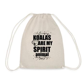 Koala Costume Funny Saying Koala Bear - Drawstring Bag - nature - Front