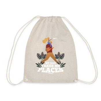 Papa Fille Enfant Fête des pères Fille Cadeau - Sac de sport léger - nature - Devant