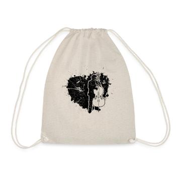 Double bass Double bass player Double bass player - Drawstring Bag - nature - Front