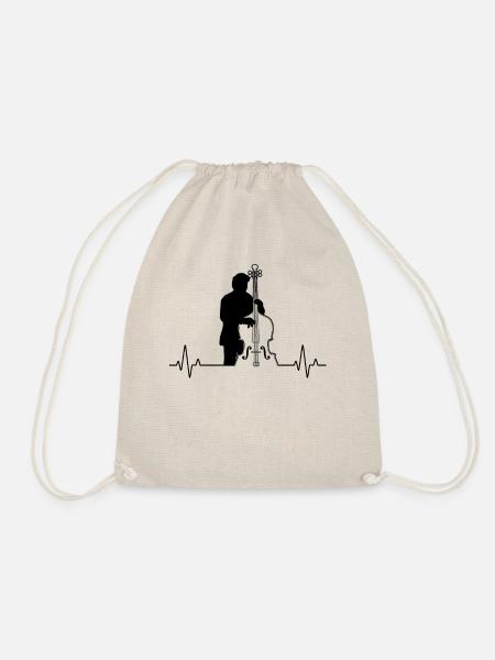 Double bass Double bass player Double bass player - Drawstring Bag - nature