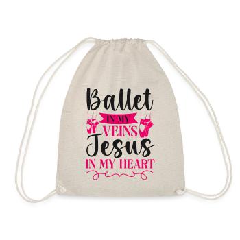 Ballet Dancer Dance Girl Ballerina - Drawstring Bag - nature - Front