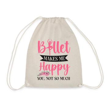 Ballet Dancer Dance Girl Ballerina - Drawstring Bag - nature - Front