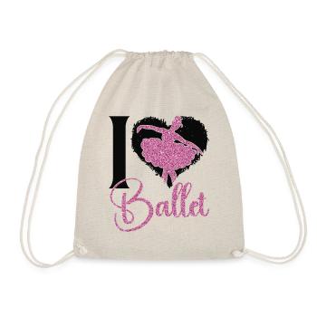 Ballet Dancer Dance Girl Ballerina - Turnbeutel - Natur - Vorne