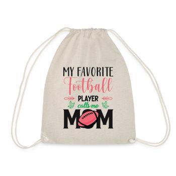 Footballer Mutter Mom favorite Football Player - Turnbeutel - Natur - Vorne