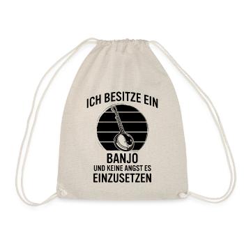 Banjo Banjospieler Banjoist - Turnbeutel - Natur - Vorne