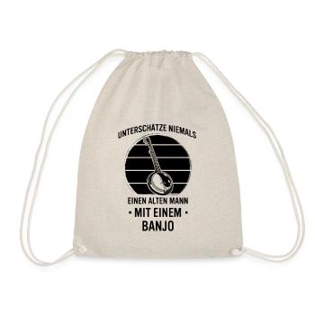 Banjo Banjospieler Banjoist - Turnbeutel - Natur - Vorne