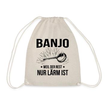 Banjo Banjospieler Banjoist - Turnbeutel - Natur - Vorne