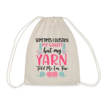 Knitting Knitter Sometimes I - Turnbeutel - Natur - Vorne