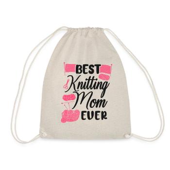Knitting Knitter Mom Best Knitting - Turnbeutel - Natur - Vorne