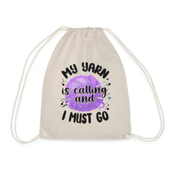 Knitting Knitter My Yarn Is - Turnbeutel - Natur - Vorne