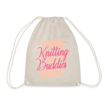 Knitting Knitter Friends Besties - Turnbeutel - Natur - Vorne
