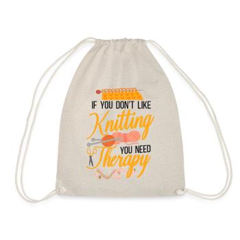 Knitting Knitter If You Don't Like - Drawstring Bag - nature - Front