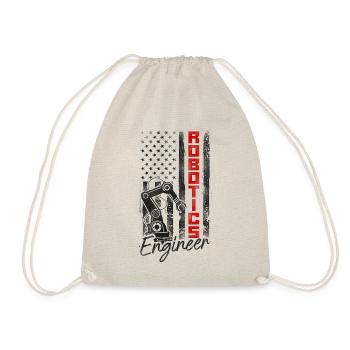 Robot Robotics Engineer American - Drawstring Bag - nature - Front