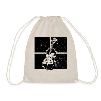 Cello Cellospieler Cellist - Turnbeutel - Natur - Vorne