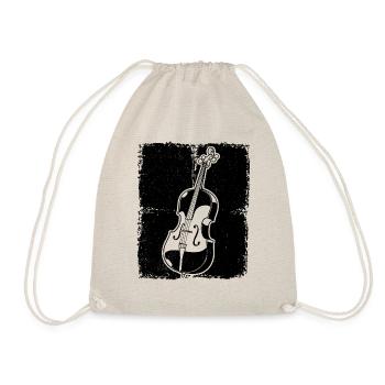 Cello Cellospieler Cellist - Turnbeutel - Natur - Vorne