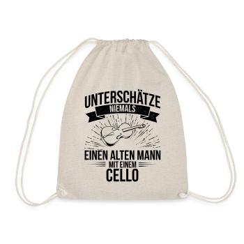 Cello Cellospieler Cellist - Turnbeutel - Natur - Vorne