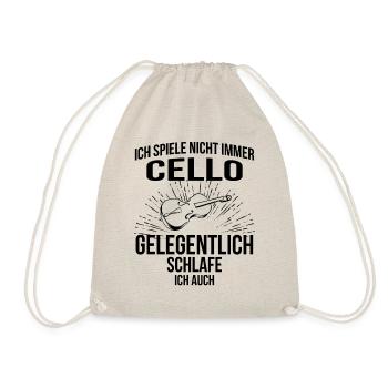 Cello Cellospieler Cellist - Turnbeutel - Natur - Vorne