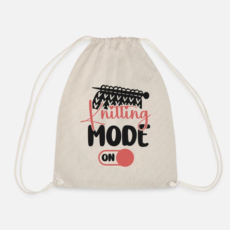 Knitting Knitter Knitting Mode On - Turnbeutel - Natur