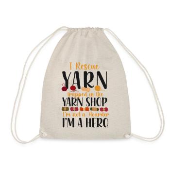 Knitting Knitter I Rescue Yarn - Turnbeutel - Natur - Vorne