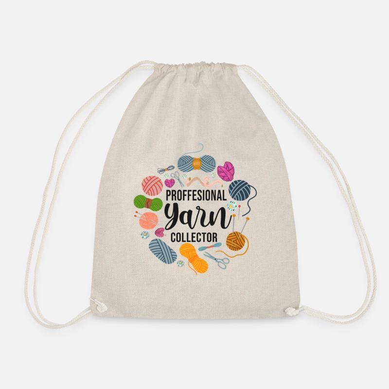 Knitting Knitter Professional Yarn - Drawstring Bag - nature