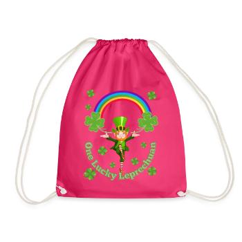 Un Leprechuan chanceux - Sac de sport léger - fuchsia - Devant