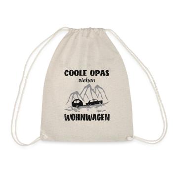 Coole Opas ziehen Wohnwagen - Turnbeutel - Natur - Vorne