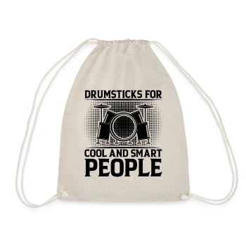 Drumsticks For Cool And Smart People - Drum Player - Turnbeutel - Natur - Vorne