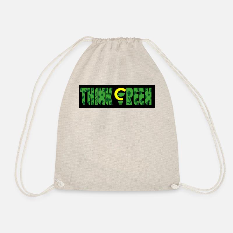GreenScape Haven - Think Green - Drawstring Bag - nature