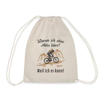 Fahrrad MTB fahren ohne Akku - Downhill Radsport - Turnbeutel - Natur - Vorne