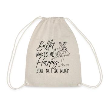 Ballet Dancer Dance Girl Ballerina - Drawstring Bag - nature - Front