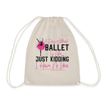 Ballet Dancer Dance Girl Ballerina - Turnbeutel - Natur - Vorne