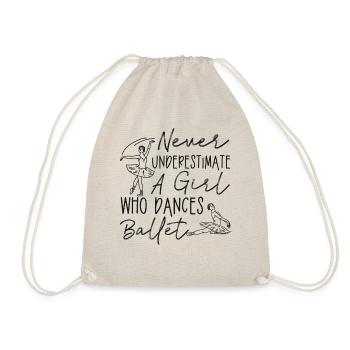 Ballet Dancer Dance Girl Ballerina - Turnbeutel - Natur - Vorne
