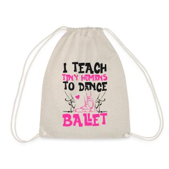 Ballet Dancer Dance Girl Ballerina - Turnbeutel - Natur - Vorne