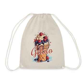 Gelato Eis Eiscreme Eisdiele - Turnbeutel - Natur - Vorne
