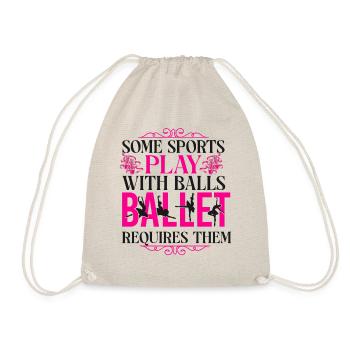 Ballet Dancer Dance Girl Ballerina - Turnbeutel - Natur - Vorne