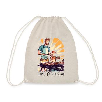 Father and Son Crickets Father's Day Gift - Drawstring Bag - nature - Front