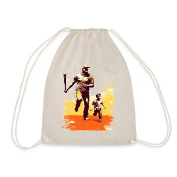 Baseball Father's Day Mother's Day Gift Idea - Drawstring Bag - nature - Front