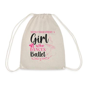 Ballet Dancer Dance Girl Ballerina - Turnbeutel - Natur - Vorne