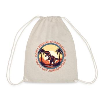 Drôle Papa Papasaurus Dino Dinosaur Cadeau - Sac de sport léger - nature - Devant