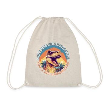 Drôle Papa Papasaurus Dino Dinosaur Cadeau - Sac de sport léger - nature - Devant