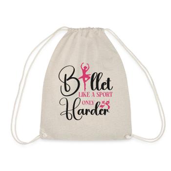 Ballet Dancer Dance Girl Ballerina - Turnbeutel - Natur - Vorne